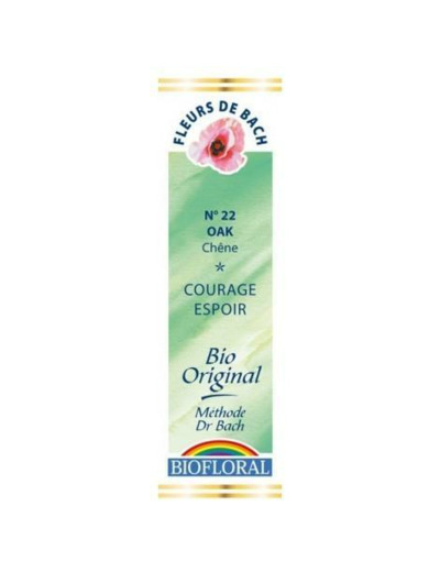 Fleur de Bach Oak, Chêne en compte-gouttes 20 ml