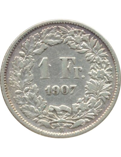 SUISSE 1 FRANC 1907 B TTB