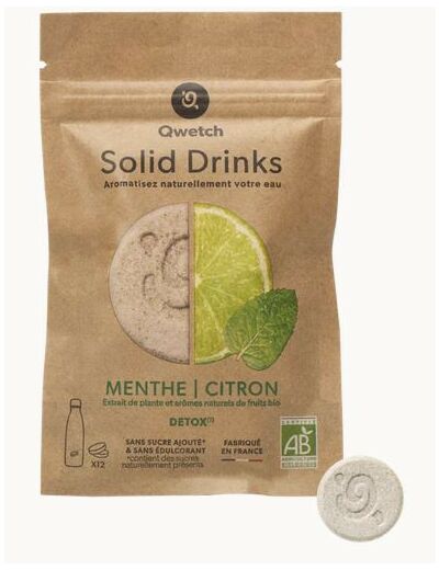 SOLID DRINKS EAU AROMATISEE MENTHE CITRON