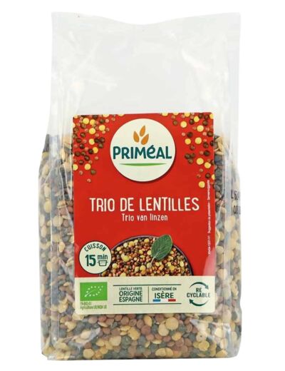 Trio de Lentilles Bio-500g-Priméal