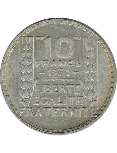 FRANCE 10 FRANCS TURIN 1934 TTB+