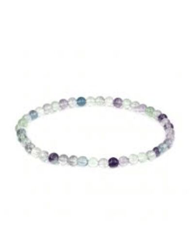 Bracelet en fluorite/fluorine multicolore 4 mm