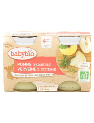 Pots Pomme Verveine Bio 2x130g