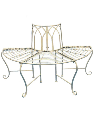 Banc de jardin demi tour arbre 127x59x78cm