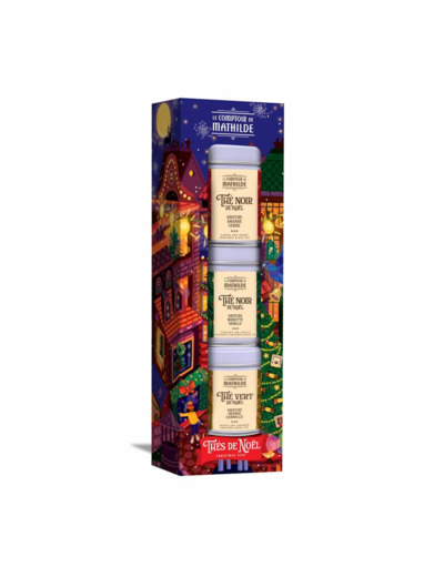 Coffret Thés de Noël 3X25G Boite Métal