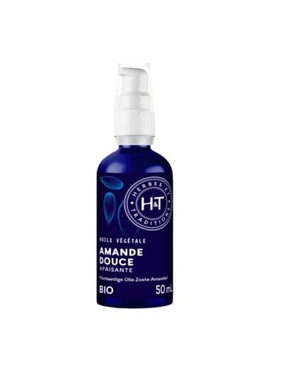 Huile végétale d'Amande douce Bio-50 ou 100ml-Herbes et Traditions