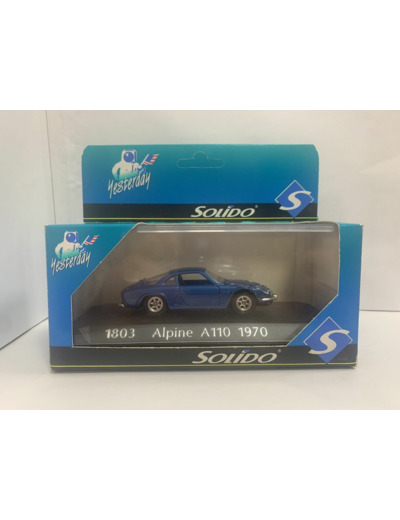 RENAULT ALPINE A110 1970 SOLIDO 1/43 BOITE D'ORIGINE NEUF