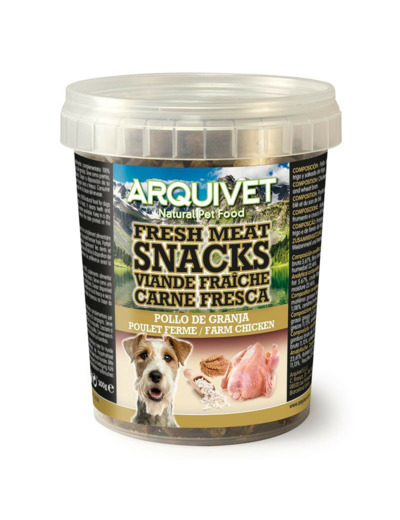 Fresh Meat Snacks ARQUIVET, au poulet pour Chiens - 300g