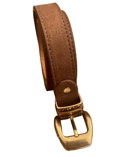 Ceinture camel en daim Phanie