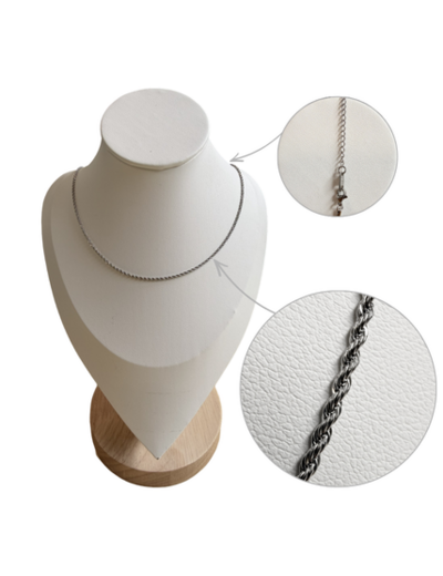 Collier en Acier inoxydable 60cm - maille 2.5mm