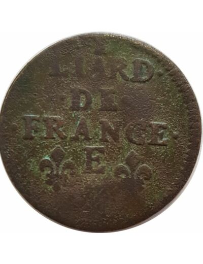 LOUIS XIV (1643-1715) LIARD DE FRANCE 1657 E (Meung sur Loire) TB