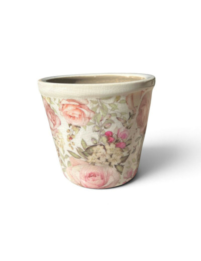Pot de fleurs céramique jardin Anglais 12x11cm