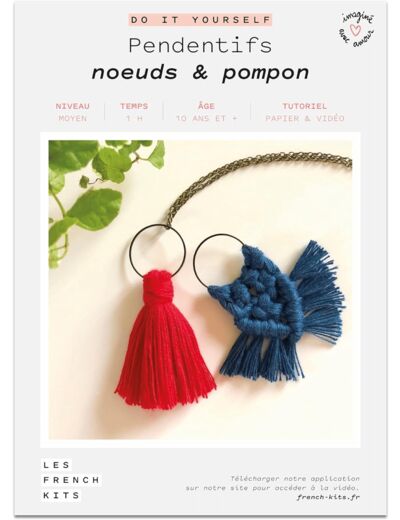 French Kits Les DIY - Pendentifs - Noeuds & Pompon