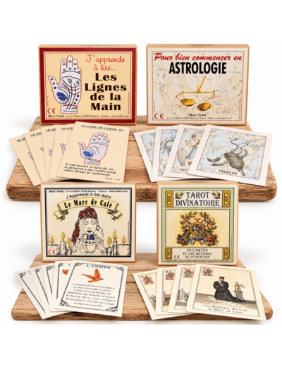 Coffret « Mme Irma » – 4 jeux divinatoires vintage Marc Vidal
