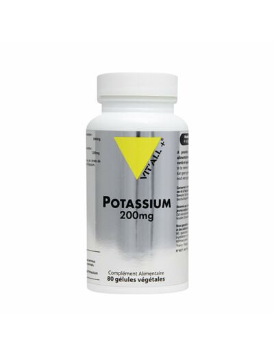 Potassium 200 mg-80 gélules végétales-Vit'all+