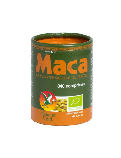 Maca Bio 340 comprimes 500 mg en boite ECOCAN Flamant Vert