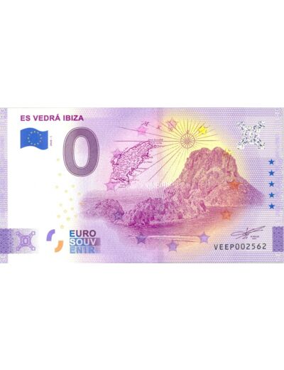 ESPAGNE 2020-1 ES VEDRA IBIZA BILLET SOUVENIR 0 EURO TOURISTIQUE  NEUF