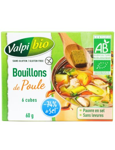 Bouillons de Poule Sans Gluten Bio 60g