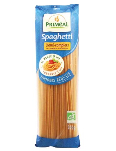 Spaghetti demi complets Bio-500g-Priméal