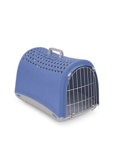 Cage de transport "Linus" bleu - 50 x 32 x 34.5cm