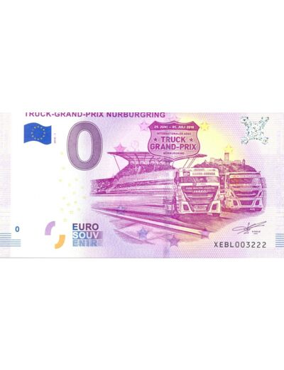 ALLEMAGNE 2018-1 TRUCK GRAND PRIX NURBURGRING BILLET SOUVENIR 0 EURO TOURISTIQUE