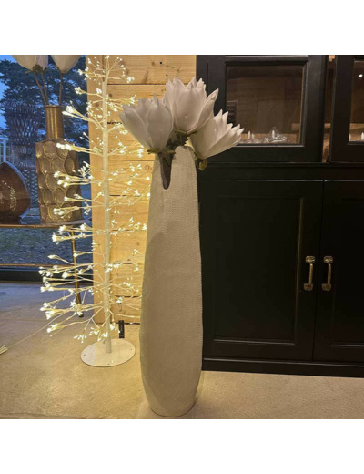 Vase Mesa céramique crème 19x19x78cm