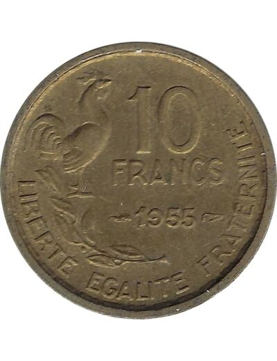 FRANCE 10 FRANCS GUIRAUD 1955 TTB