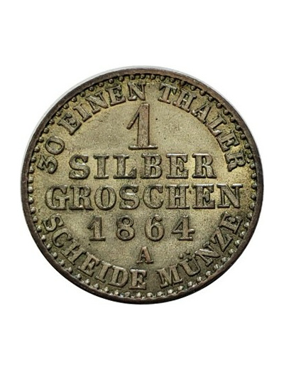 ALLEMAGNE 1 SILBER GROSCHEN 1864 A PRUSSE SUP (KM485)