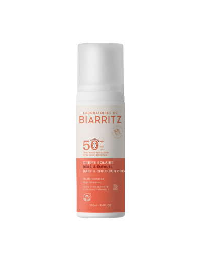 Crème Solaire Enfant SPF50+ 100% naturelle 100ml