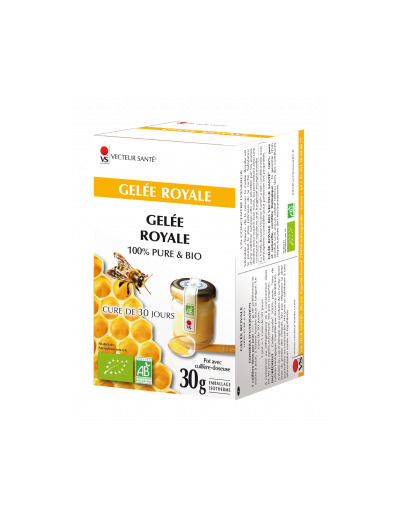 Gelée Royale Bio 100% pure-pot de 30g-Vecteur santé