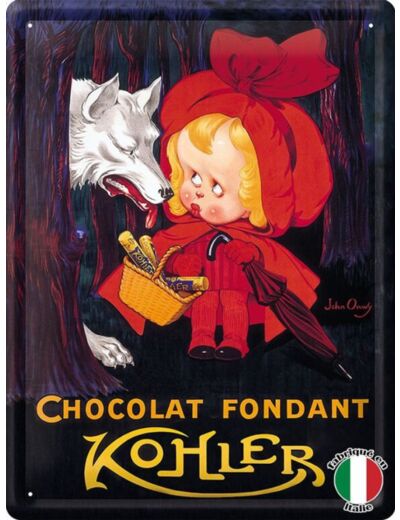 Plaque métal - Chocolat Kohler - 30x40 cm - Nostalgie.