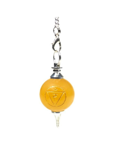 Pendule 3ème chakra "Manipura" (Chakra du plexus solaire) en aventurine jaune