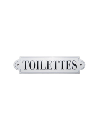 Plaque émaillée - TOILETTES - 20 x 5 cm - Email Replica.