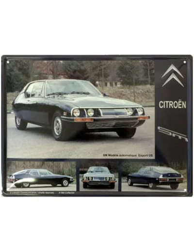 Plaque métal - Citroën SM - 40 x 30cm - Décoration vintage - Citroen