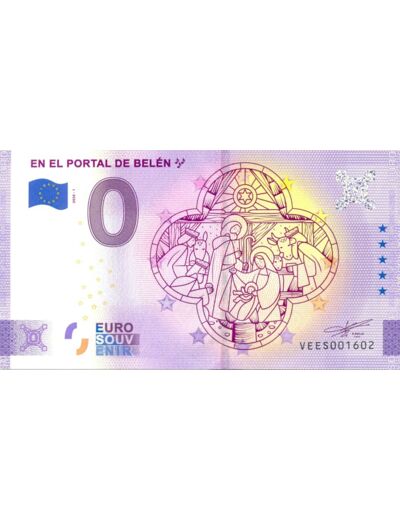 ESPAGNE 2020-1 EN EL PORTAL DE BELEN BILLET SOUVENIR 0 EURO TOURISTIQUE  NEUF