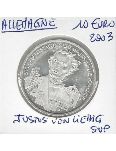 Allemagne 2003 10 EURO JUSTUS VAN LIEBIG