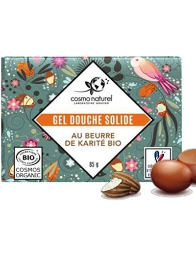 Gel douche beurre de karite solide 85g Cosmo naturel