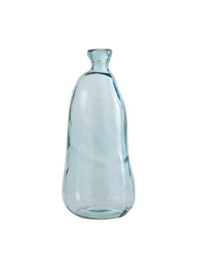 Vase olivia verre bleu clair 23x23x51cm