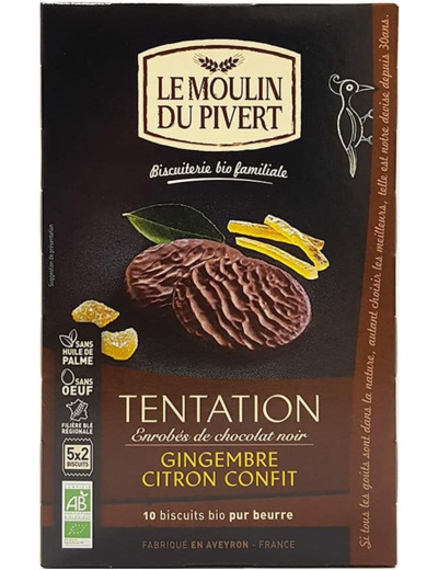 BISCUIT NAPPE GING CITRON TENTATION 130G Tentation