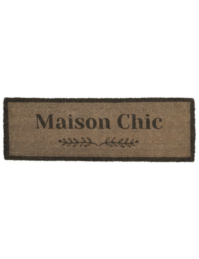 Paillasson "Maison Chic" gris Côté Table 120x40cm