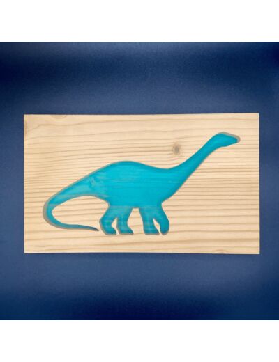 Tableau animal Apatosaure Bleu