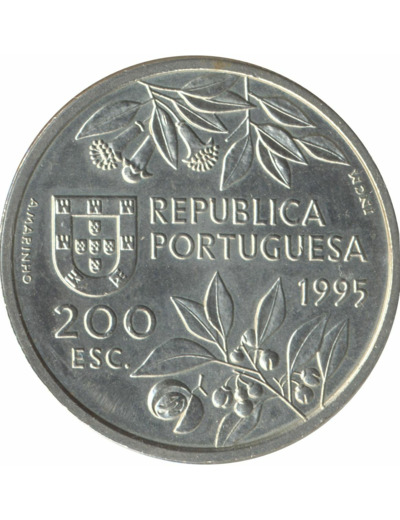 PORTUGAL 200 ESCUDOS 1995 ILHAS ESPECIARIAS MOLUCAS TTB+