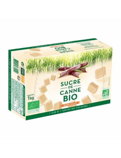 Sucre de Canne Bio Morceaux-1kg-Loiret & Haëntjens