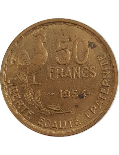 FRANCE 50 FRANCS GUIRAUD 1954 PEU TTB+ N2