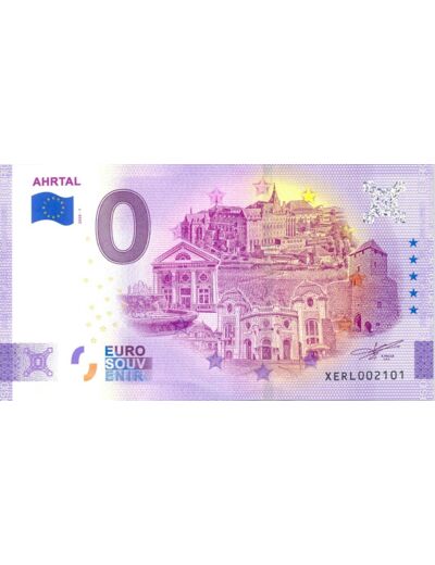 ALLEMAGNE 2020-1 AHRTAL VERSION ANNIVERSAIRE BILLET SOUVENIR 0 EURO