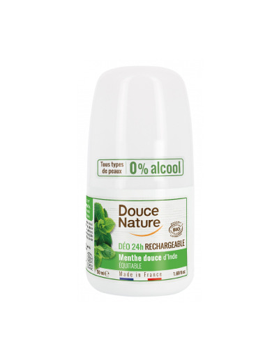 Déodorant à bille rechargeable tous types de peaux menthe douce 50ml