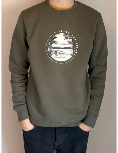 Sweat col rond mixte Big logo