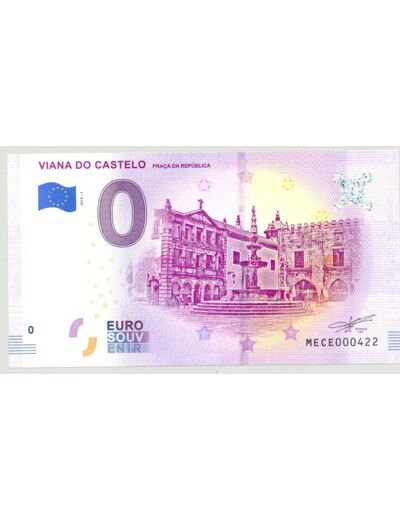 PORTUGAL 2019 -1 VIANA DO CASTELO 0 EURO BILLET SOUVENIR TOURISTIQUE  NEUF