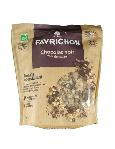 Céréales Muesli Croustillant Chocolat Noir Sans Gluten 450g Bio