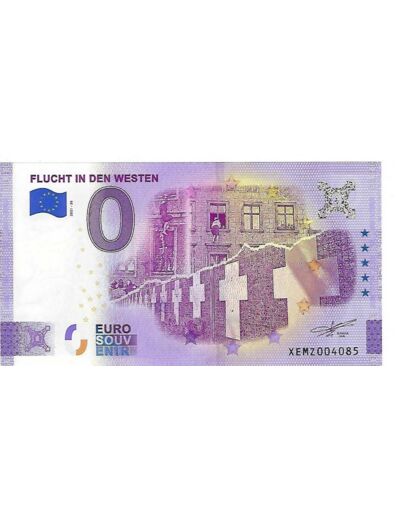 ALLEMAGNE 2021-26 FLUCHT IN DEN WESTEN BILLET SOUVENIR 0 EURO TOURISTIQUE NEUF